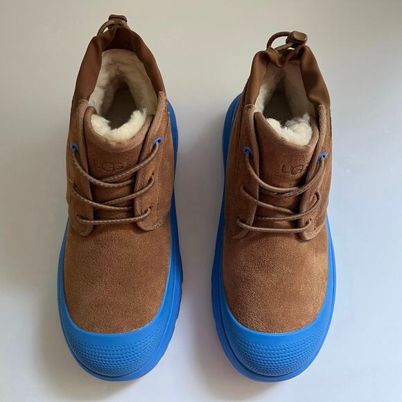 Ugg Neumel Weather Hybrid Boots Men's Size 8 in Chestnut Big Sky Blue Unisex NWT - Picture 3 of 13